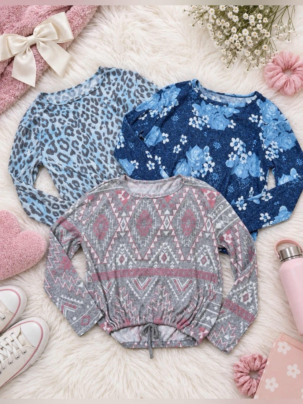 Long-Sleeve Bundle Of Drawstring Tops